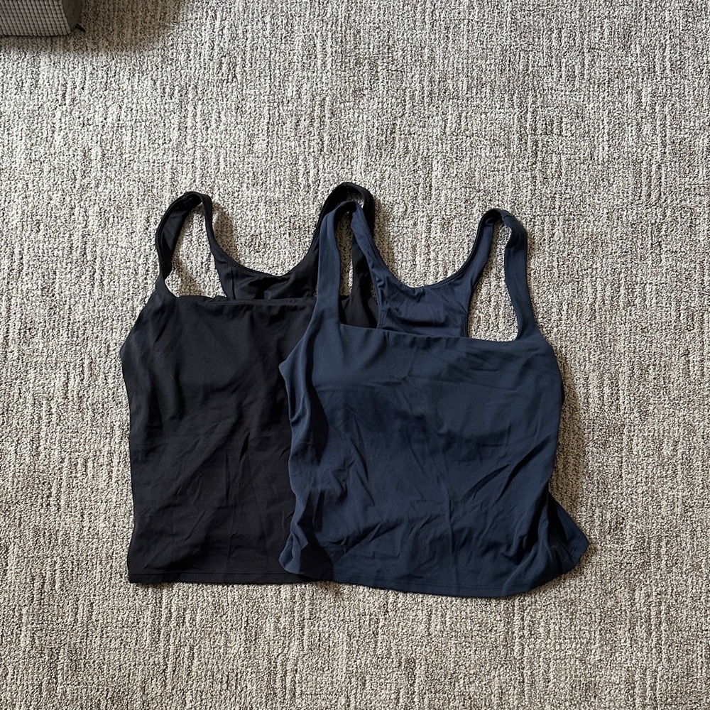 All in Motion Black and Navy Crop Tops
